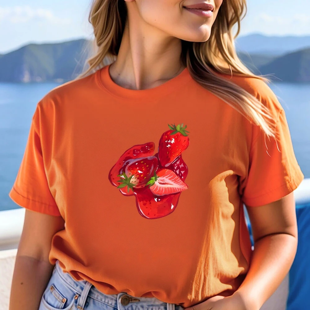 

Women's Fashion Graphic Tees Y2K Cotton T-Shirt Casual Tops Versatile Style Summer Wear Breathable Comfort Fit Trendy Outfit