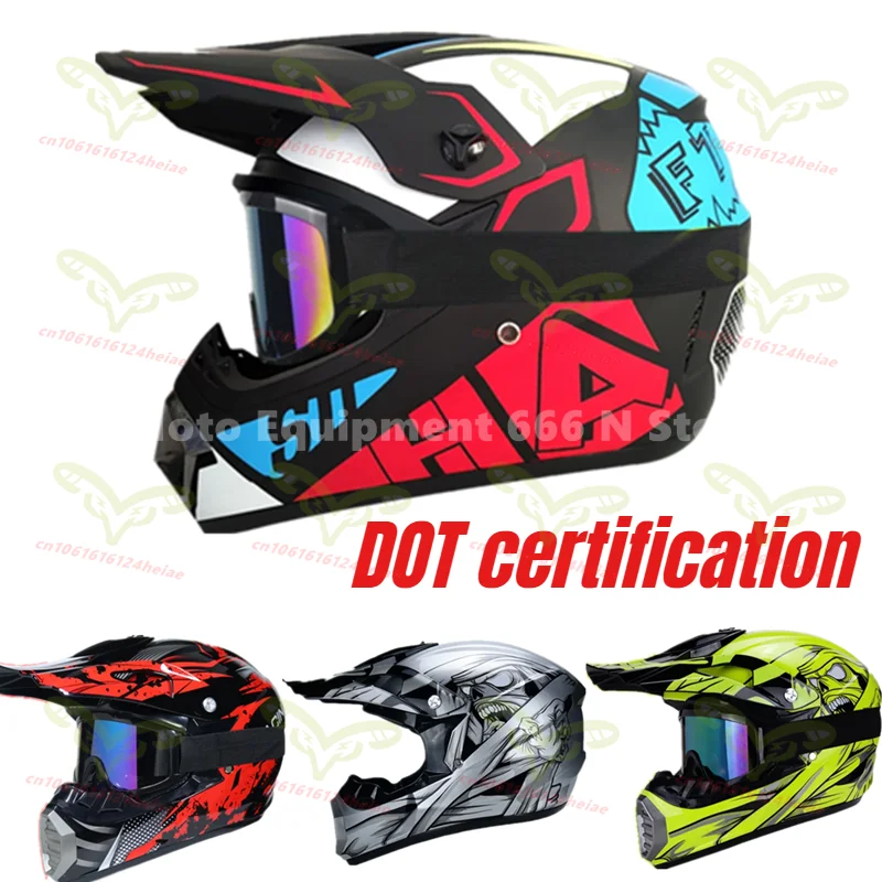 

DOT Approved Kids Motorcycle Helmet, Lightweight Youth Racing Helmet for ATV, MTB, DH, Downhill & Cross Country ORZ-126