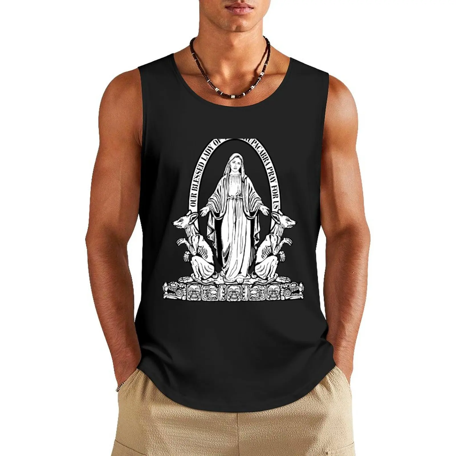 Our Lady of the Chupacabra Tank Top bodybuilding t-shirt bodybuilding t shirt