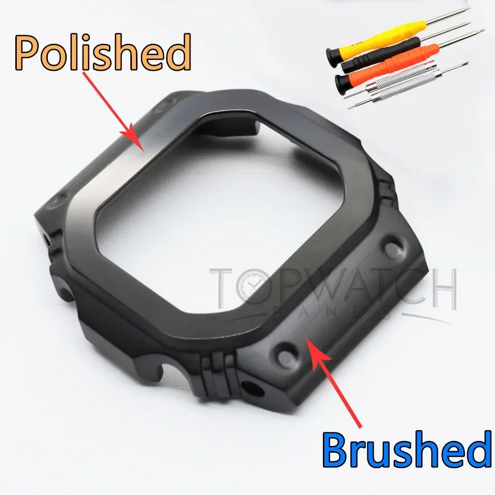 5610 Titanium Alloy Silver Black DW5600 GW-B5600 Case Watch Mod Bezel High-quality Watch Case Tools Screw 5035 5025 GW-5000U