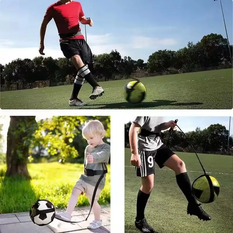 ลูกฟุตบอล Juggle Bag เด็กเสริม Circling เข็มขัด Kick Solo เทรนเนอร์ฟุตบอลฟุตบอล Kick เด็กฟุตบอลอุปกรณ์การฝึกอบรม