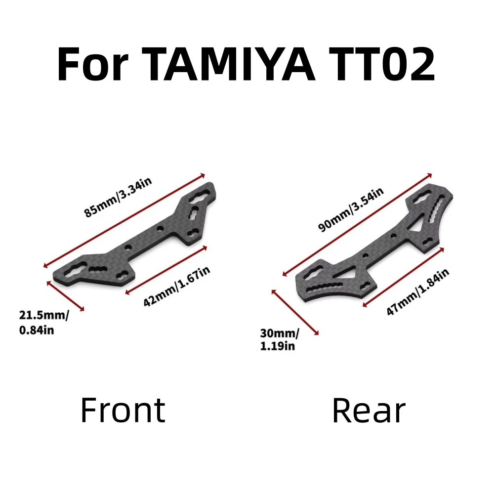 

Carbon Fiber Front/Rear Shock Stand for TAMIYA TT02 RC Modification Accessories RC Model Car Fitting Front/Rear Shock Mount