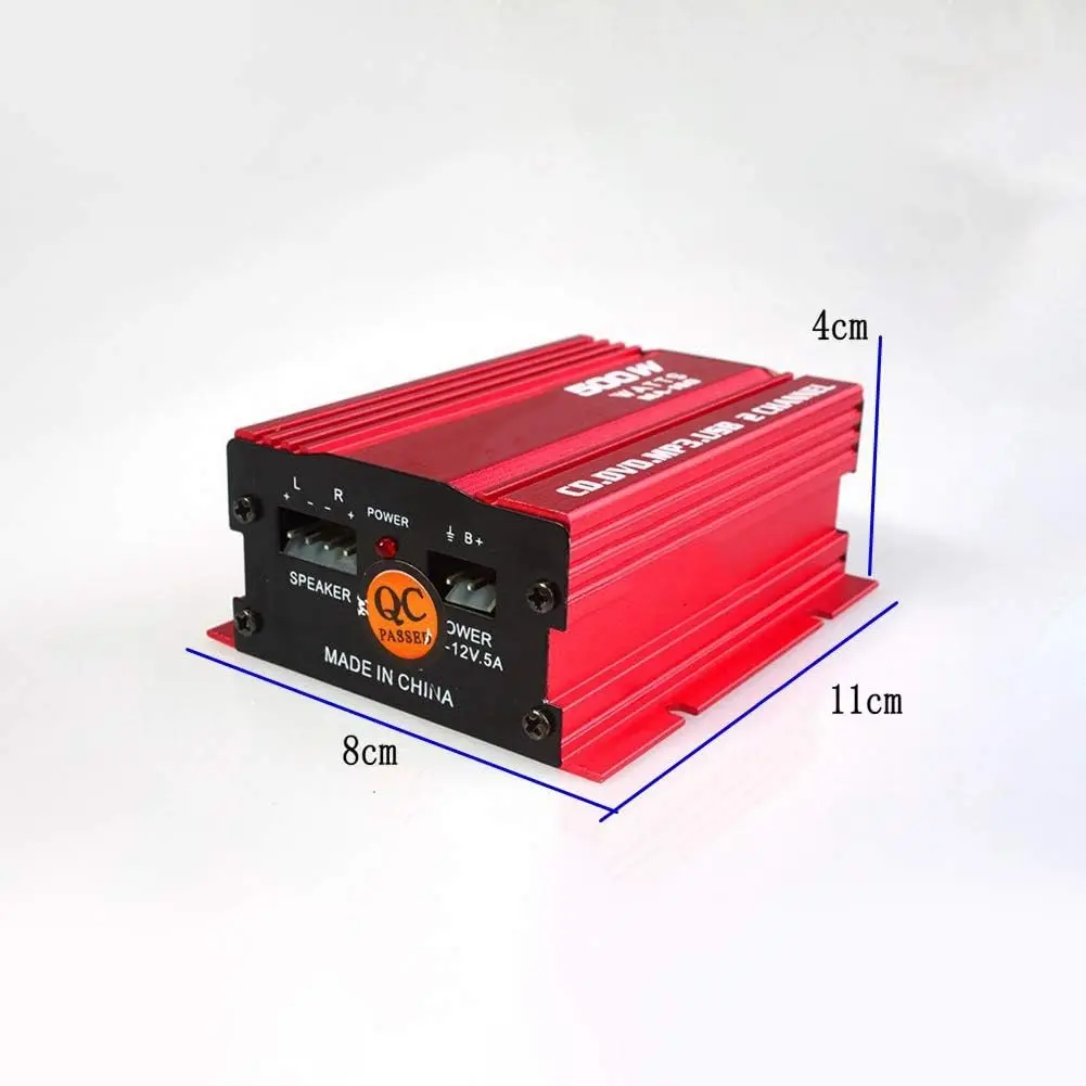 MA150 Mini 12V 2 قناة HiFi ستيريو مكبر كهربائي سيارة دراجة نارية مضخم الصوت مع USB