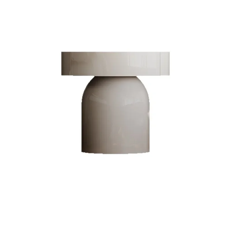 

Italian minimalist bedside table high bright paint bedside table storage bedroom round high-end sofa edge few