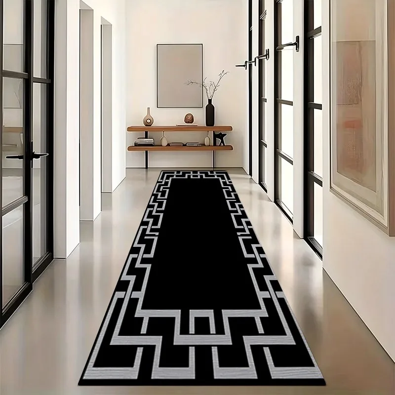 1 Piece of Geometric Fretwork Style Rug, Soft and Comfortable, All-Season Suitable, Easy to Maintain, Ideal for Living Room Decor, Bedroom Accent, Entryway Floor, Autumn and Winter Use
