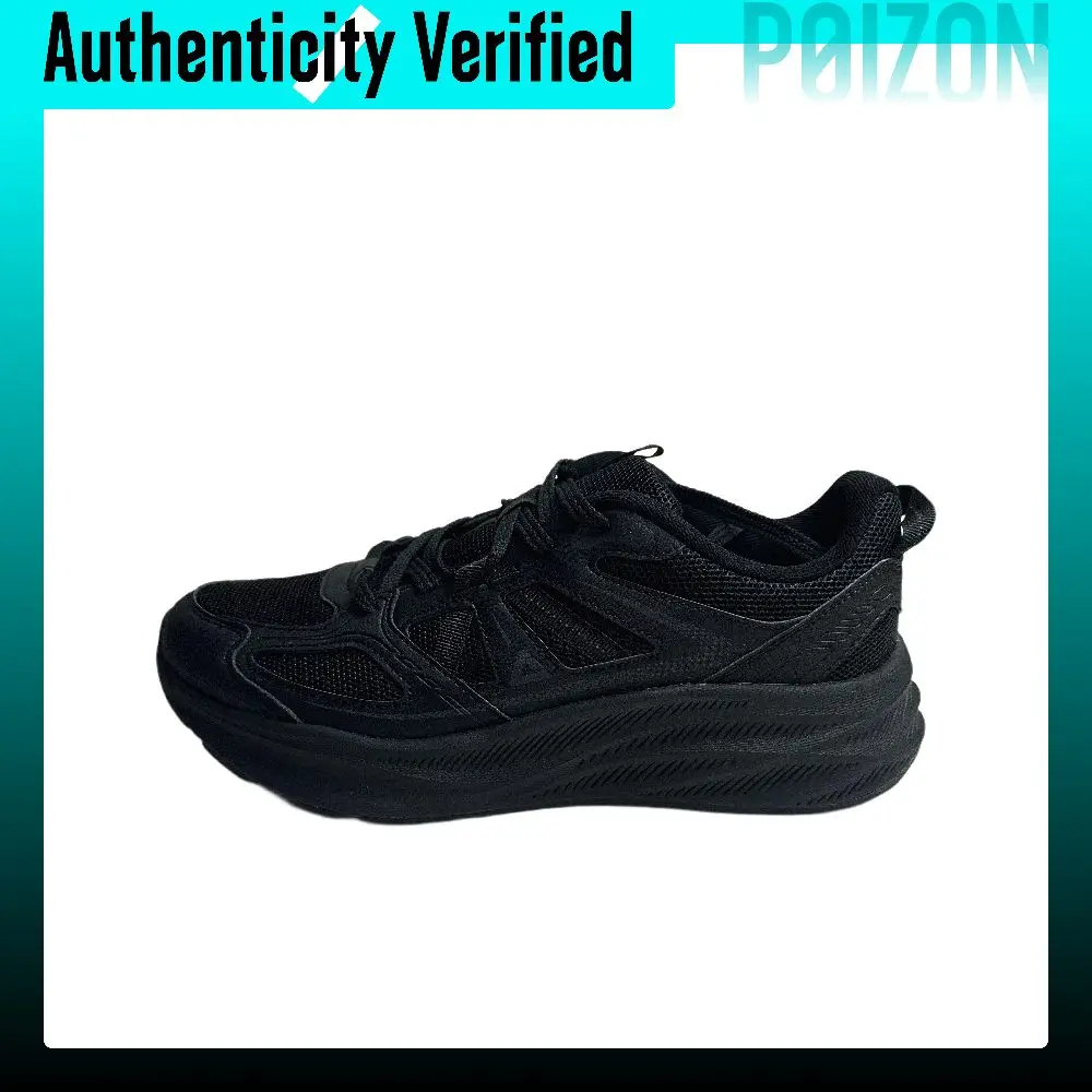 PEAK Running Shoes Men's Low-top All Black EXT52697J