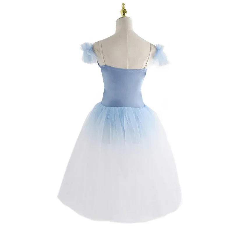 

Ballet performance clothes children's competition professional dance clothes gradient color puffy Skirt Adult Long gauze skirt