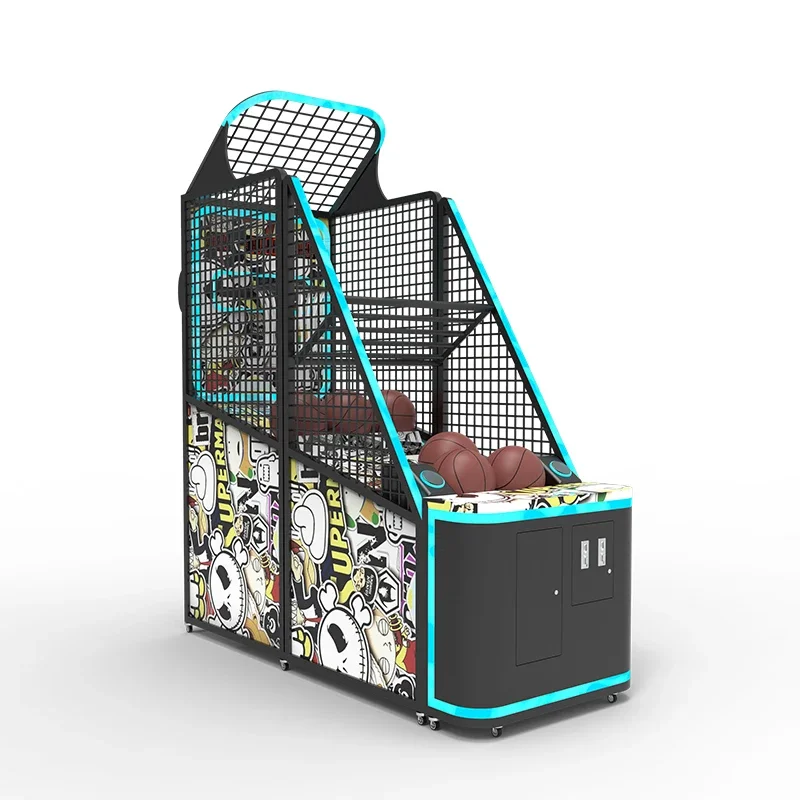 

Coin-operated electronic street basketball arcade game machine