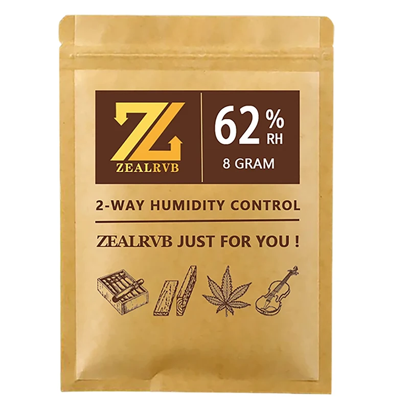 10pcs Humidor Packets 62% 69% 8 Grams humidity cigar 2-Way Humidity Control Humidor Relative Humidity Packs Cigar Humidifier Bag