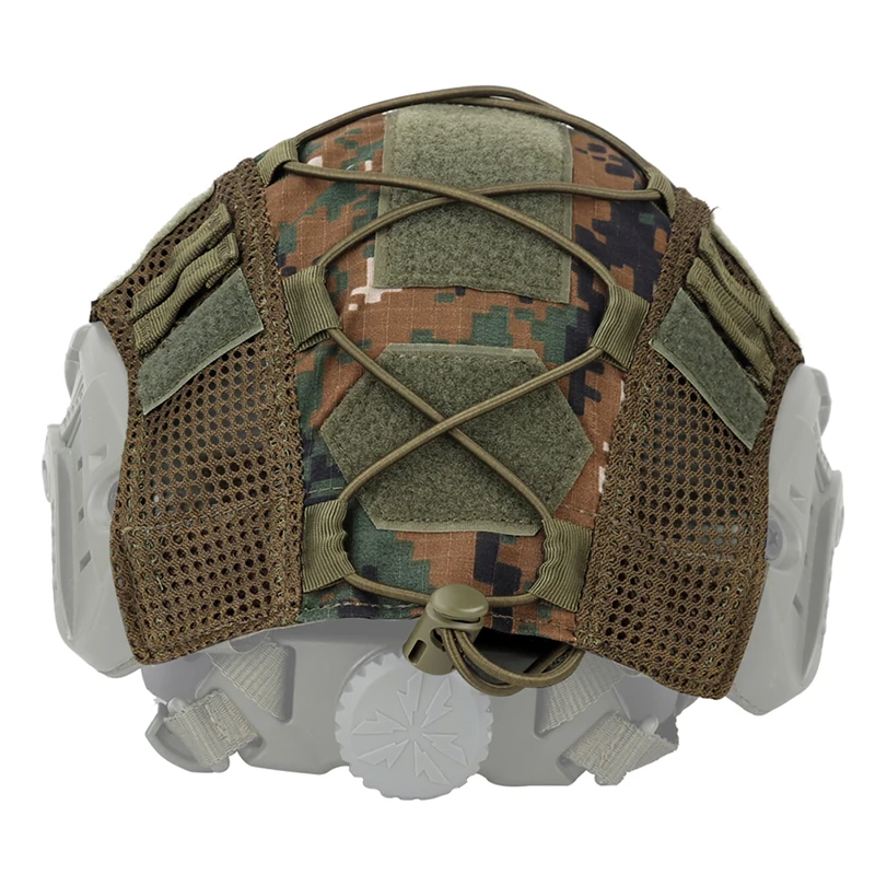 Elastic Cord Tactical Combat Helmet Cover Anti-scratch Nylon Mesh Helmet Cloth Magic Outdoor Field Equipment