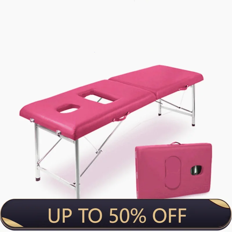 Lightweight Portable Massage Table Trendy Elegant Multifunctional Adult Massage Bed With Opening For Breasts Muebles Furniture