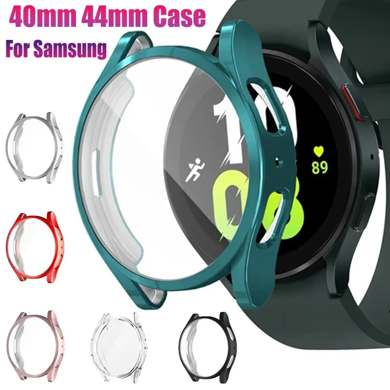 Silicone Full Screen Protection Case For Samsung Galaxy Watch 7 40/44mm Protector Cover For Galaxy Watch 7 TPU Bumper Accessory