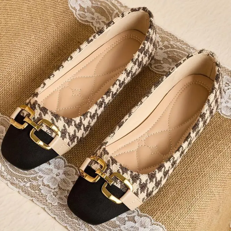 

Повседневные женские туфли-лодочки Flats oes Busin Sle на шерстяной подкладке Ci Walk Faion, зимние теплые дышащие летние туфли с тонким ртом