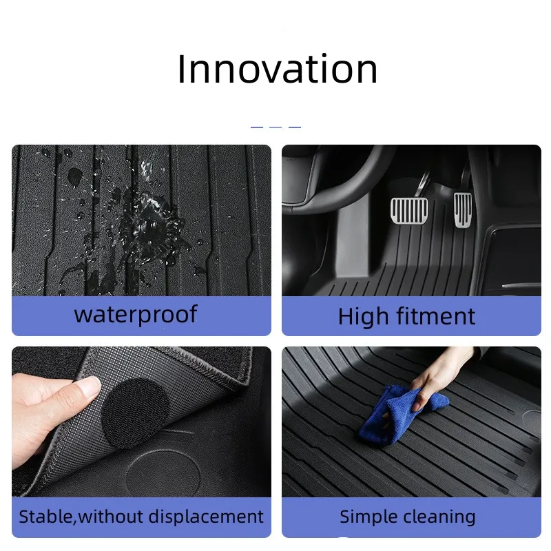 Applicable to ModelY/3 2019-2022 floor mats/Waterproof Washable All Round TPE official floor mats/All-Weather car Mats