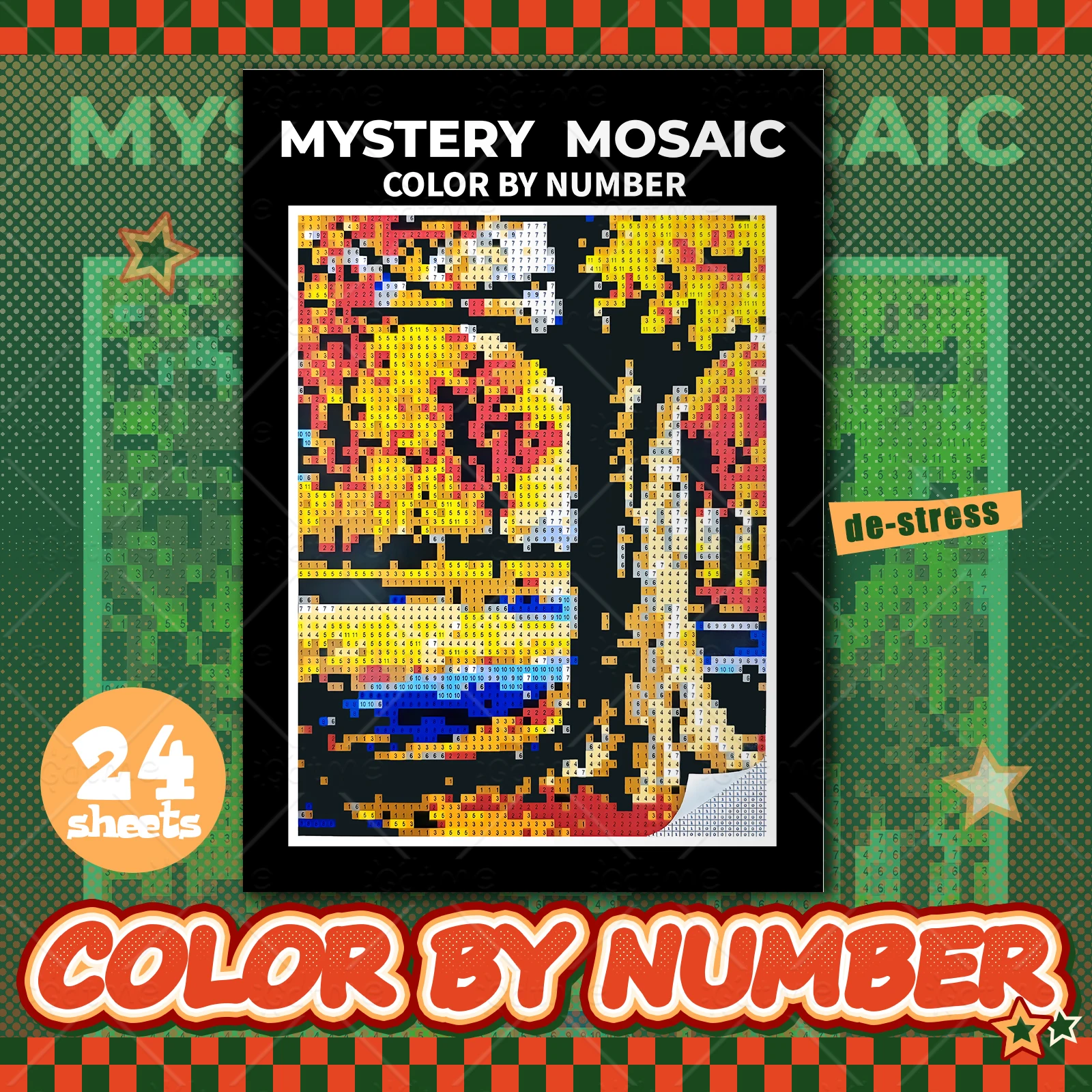 PIXEL PICTURES Landscape MYSTERY MOSAICS Coloring Book for Adults And Teens ﻿Educational Stress Relief Paperback Doodles Book