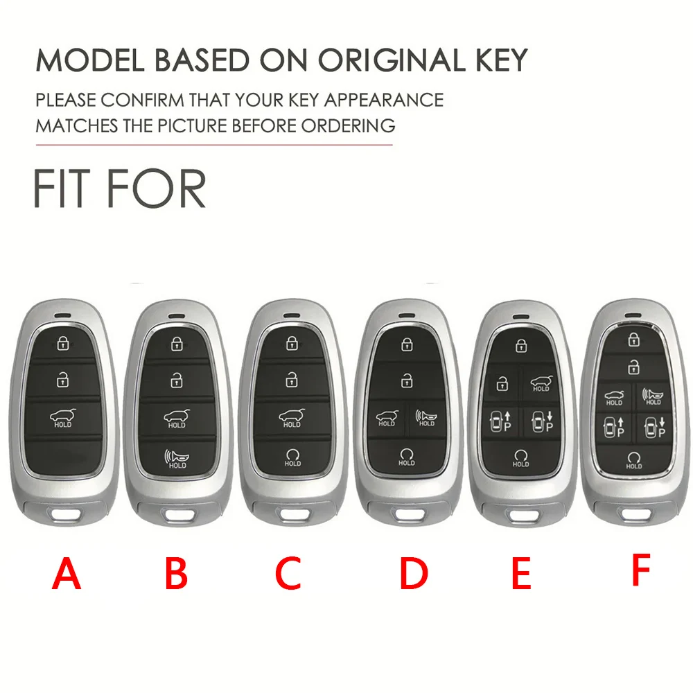ABS Car Key Holder Case Cover For Hyundai Tucson Solaris Sonata Hybrid NEXO NX4 Santafe Dn8 4 Buttons 2020 2021 2022 Accessories view 3