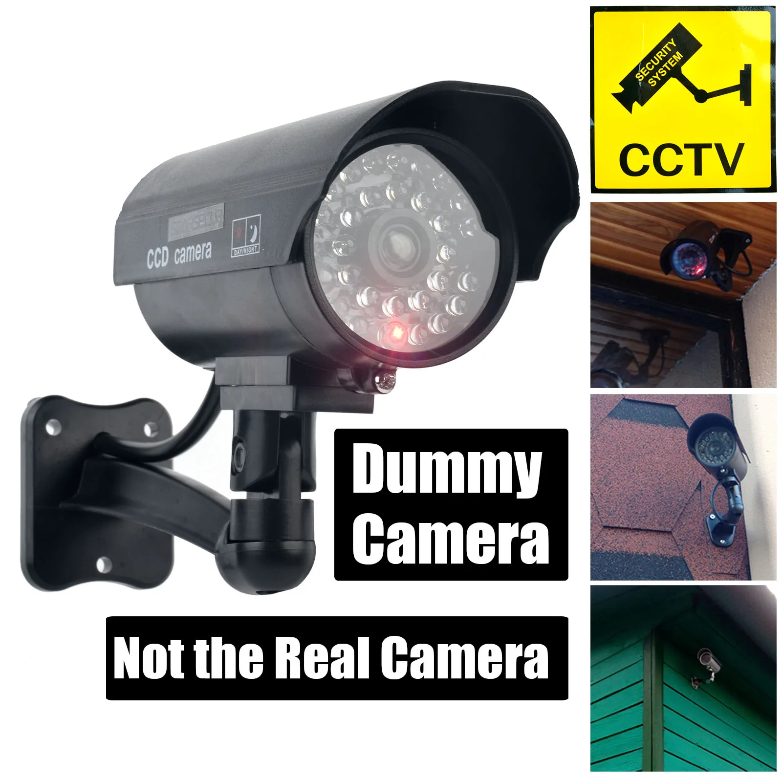 

Smarsecur поддельная камера-пустышка водонепроницаемая камера видеонаблюдения с мигающим красным светодиодом для улицы и помещения