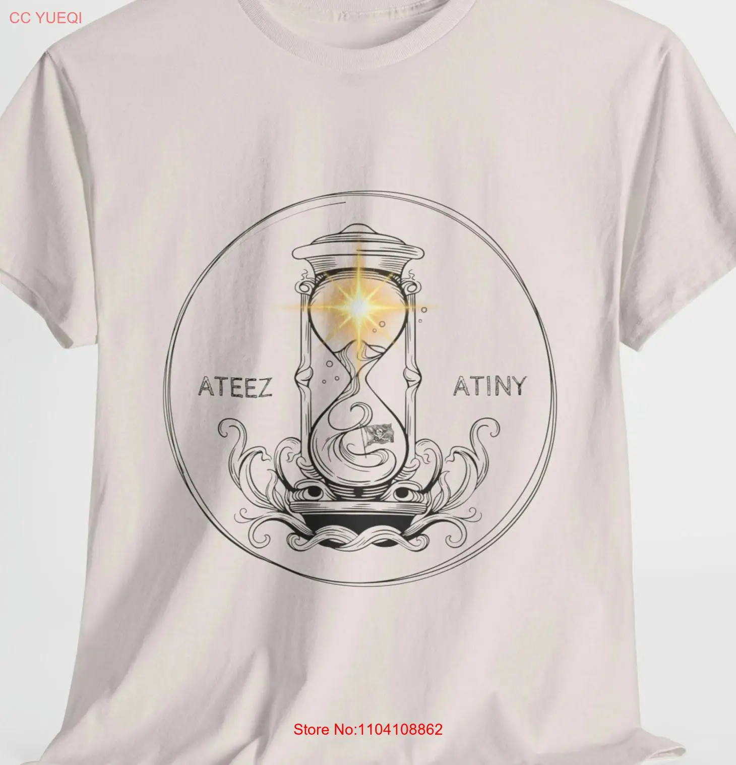 ATEEZ Hourglass Atiny Logo Themed T Shirt  long or short sleeves