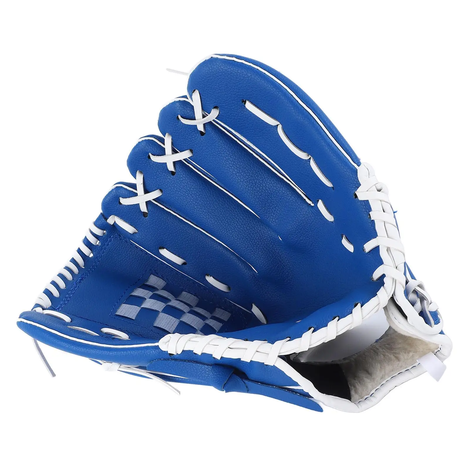 

12.5 Double Reinforced Softball Glove - Blue Baseball Pitcher Mitt, Tear-Resistant & Durable for outdoor Training