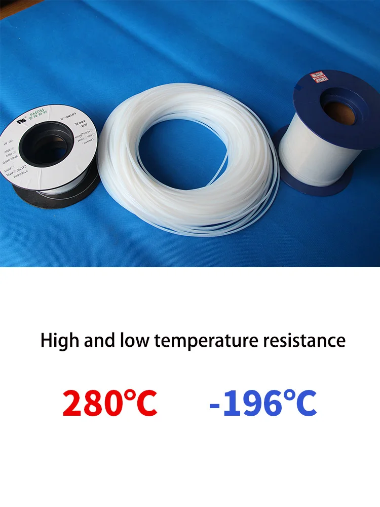 Tubo de filamento PTFE, resistência a altas temperaturas, peça de impressora 3D, j-cabeça, identificação 0,3, 0,6, 0,8, 1, 1,2, 1,5, 1,6, 1,8, 2,