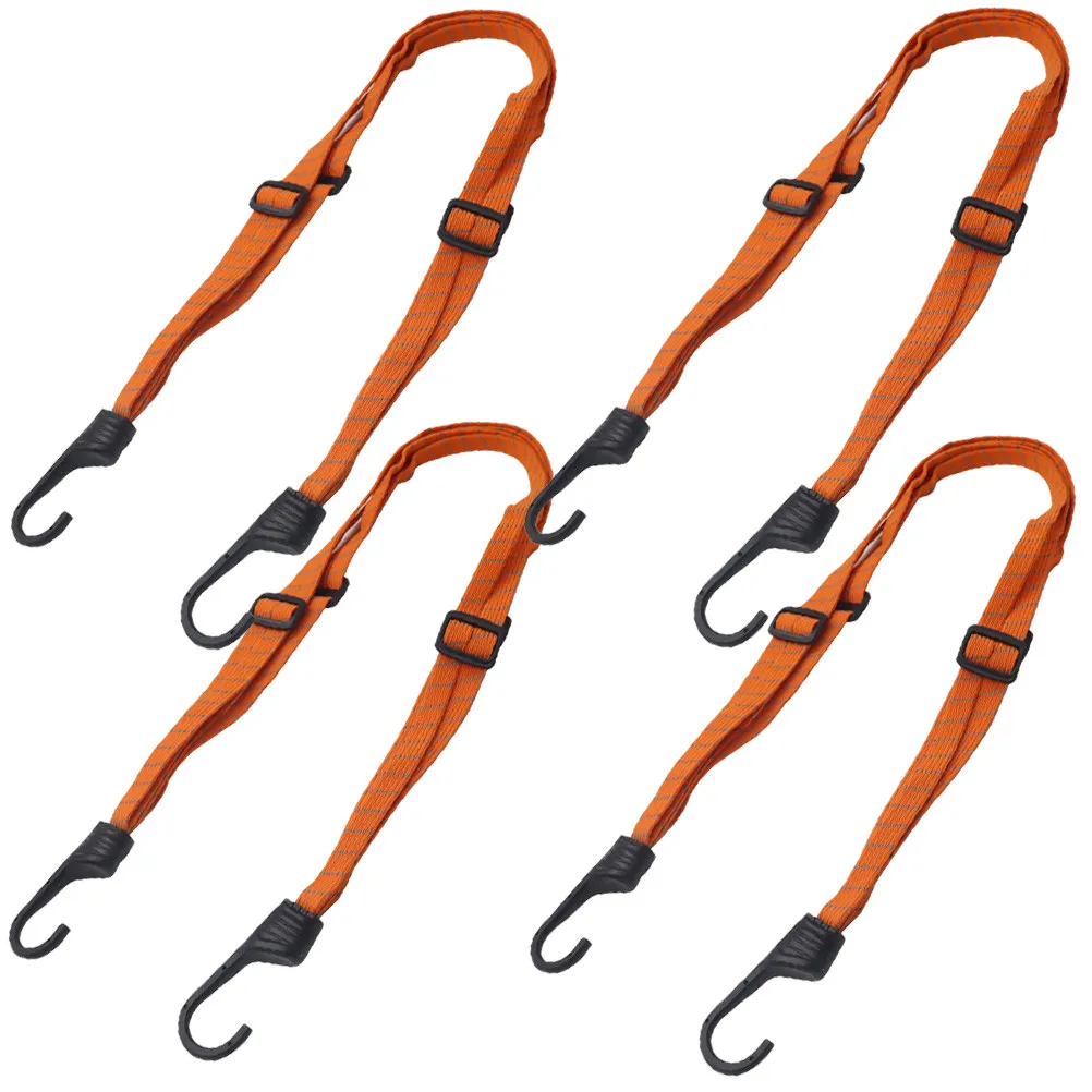 

4Pcs Motorcycle Strap Heavy Duty Nylon Cord Adjustable Quick Release Cargo Fixing Luggage Tie for Bike Bike Cargo Strap