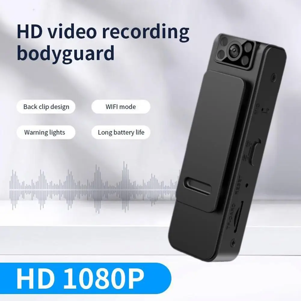 Night Vision Recorder HD 1080P Noise Reduction Camera Portable Wearable Video Recorder Convenient Back Clip Night Vision