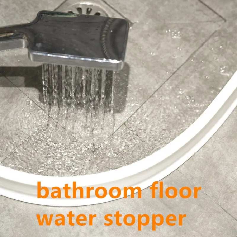 Bathroom Floor Water Stopper Collapsible Shower Threshold Bath Home Kitchen  Water Dam Retention Wet Separation door seal