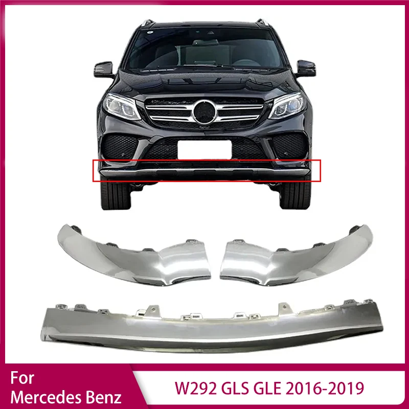 

Chrome Front Bumper Trim Cover Moulding for Mercedes Benz W292 GLS GLE 2016-2019 A2928850300 A2928850400 Bumper Decoration