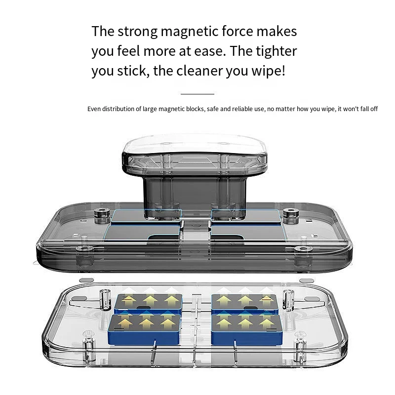 Portable Household Magnetic Glass Cleaning Brush for Cleaning Windows Glass Cleaning Magnetic Brush Double-Sided Cleaning Brush