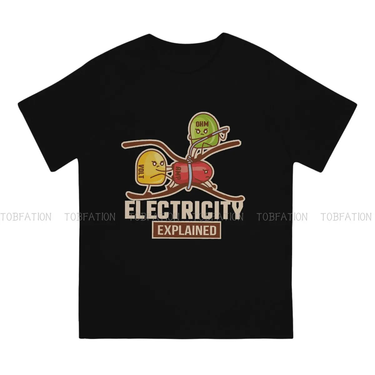 Explains Funny  Style TShirt Engineer Electricity Electrician Comfortable Hip Hop Gift Clothes  T Shirt Short Sleeve Ofertas