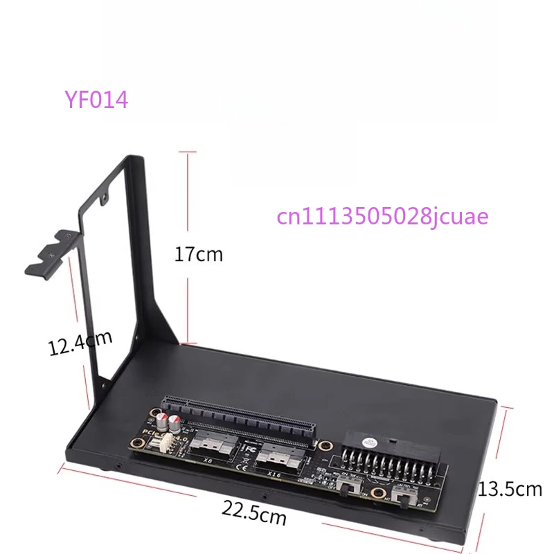 New high-performance graphics card external PCIe4.0 x16 to SlimSAS 8654 rear half-height adapter card