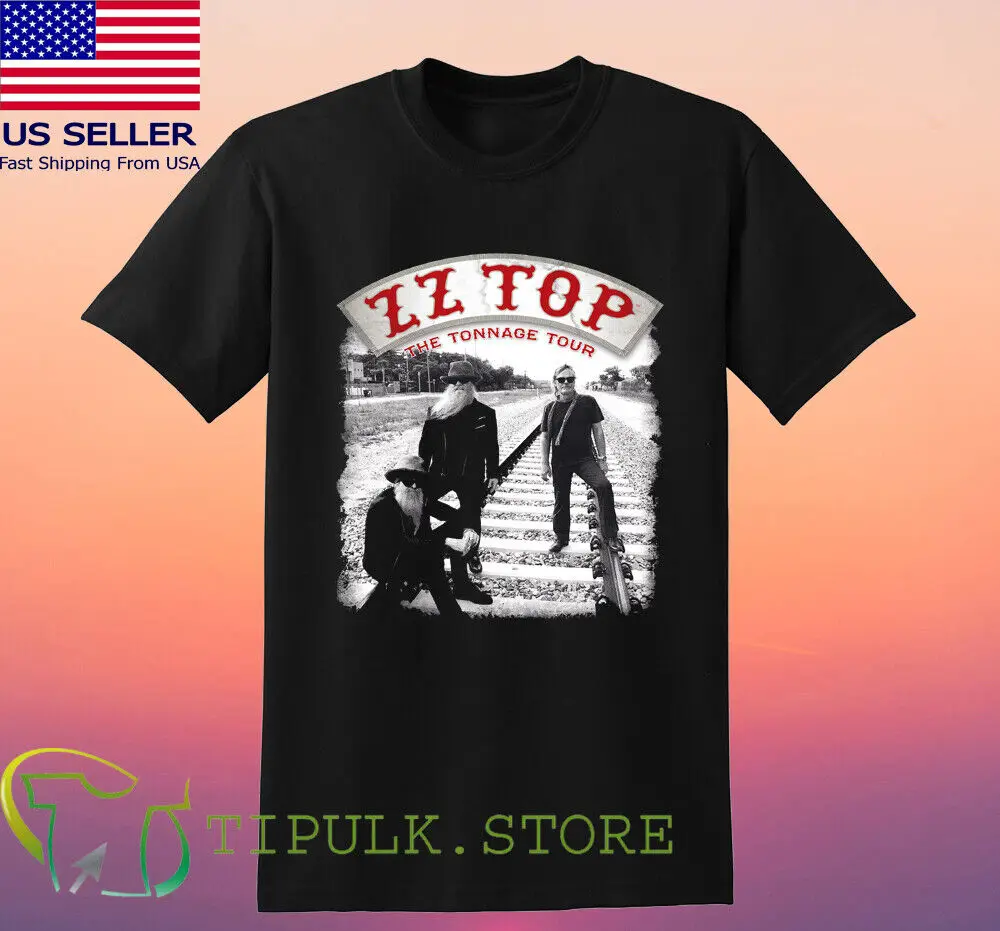 

ZZ TOP The Tonnage Men's Black T-shirt Size S-5XL