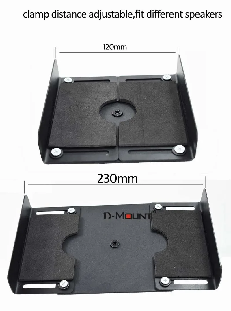 (1 pair=2pcs) SF120L 82.5cm-114cm round base clamp top adjust universal surround sound speaker display floor stand