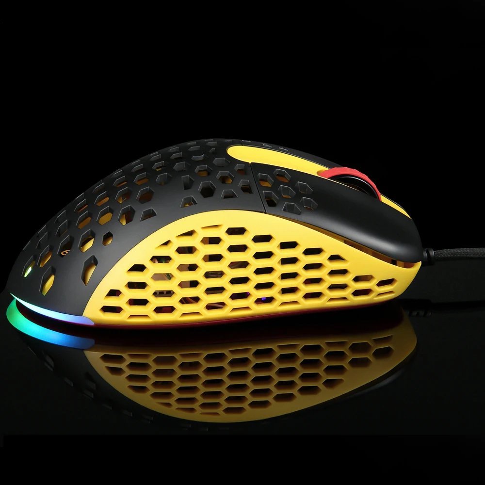 Mouse cablato Motospeed V100 Mouse ergonomico per computer Mouse da gioco con trasmissione ad alta velocità con sensore ottico di precisione 6400 DPI