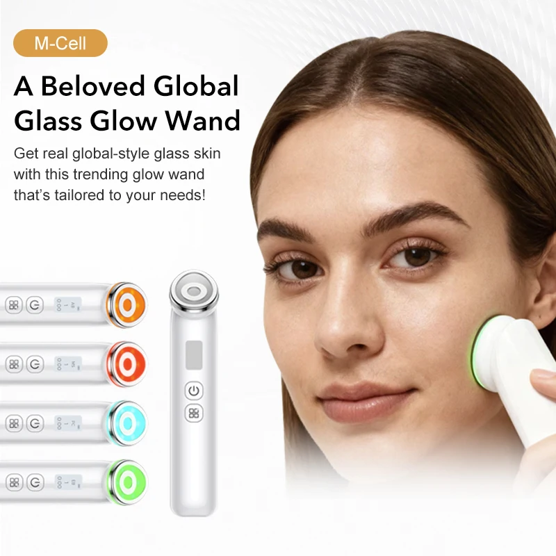 Biblioteca intelligente M-Cell Microcorrente 4 modalità colori Dispositivo di bellezza bagliore in vetro Dispositivo antirughe in vetro Cura coreana