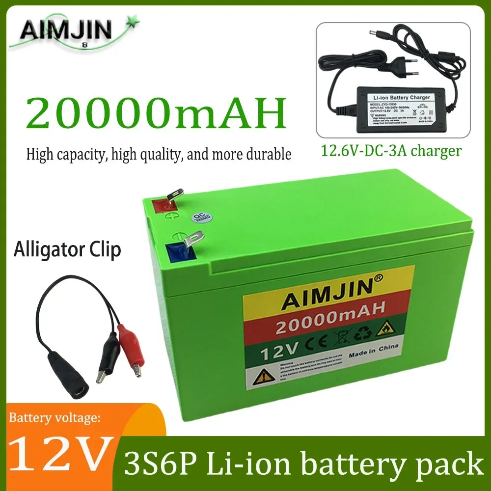 

12V 20000mAh Rechargeable Li-ion Battery 20Ah Universal For Agricultural Spray Stereo Outdoor Solar Light Baby Carriage