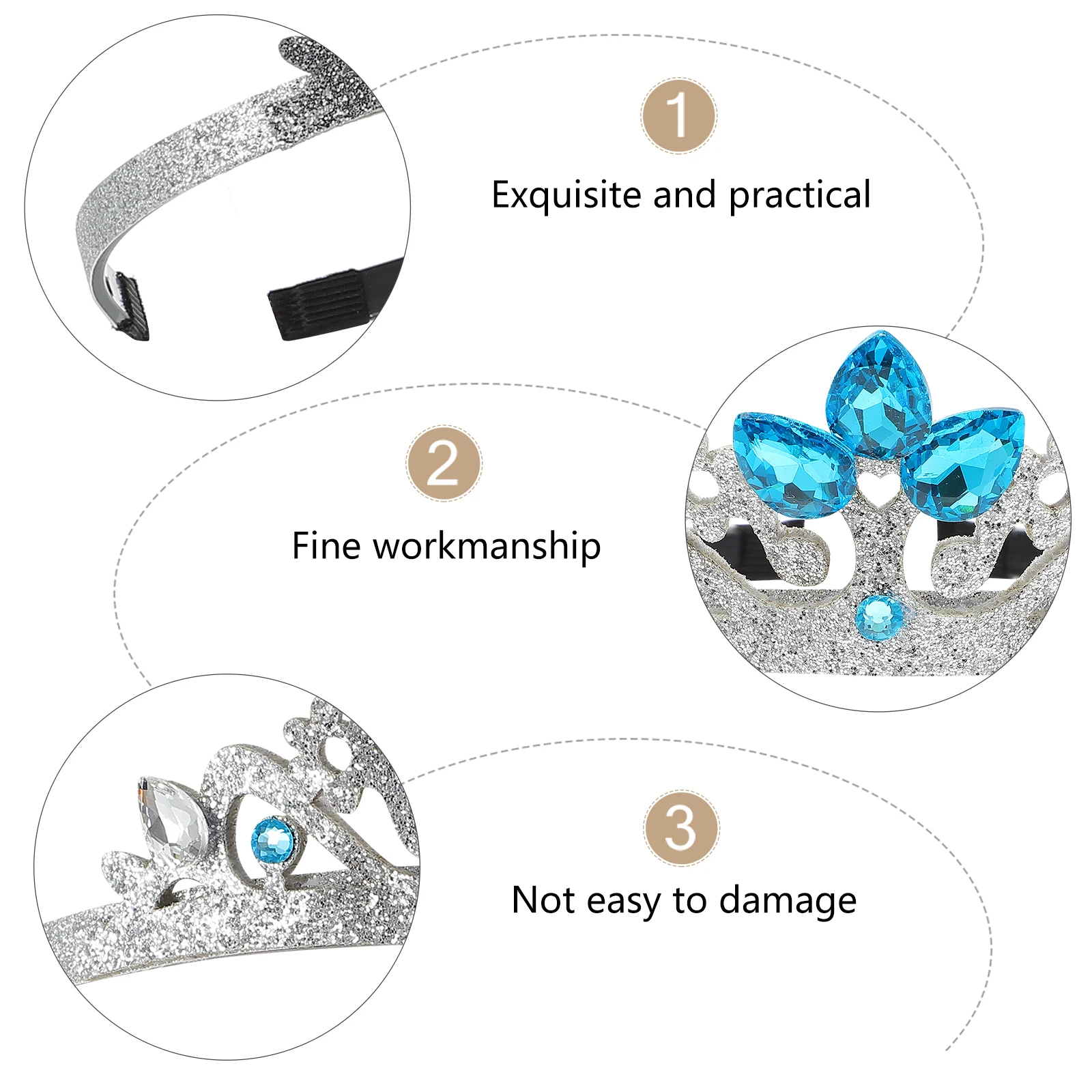 

Hair Crown Headband Headdress Christmas Accessories Bride The