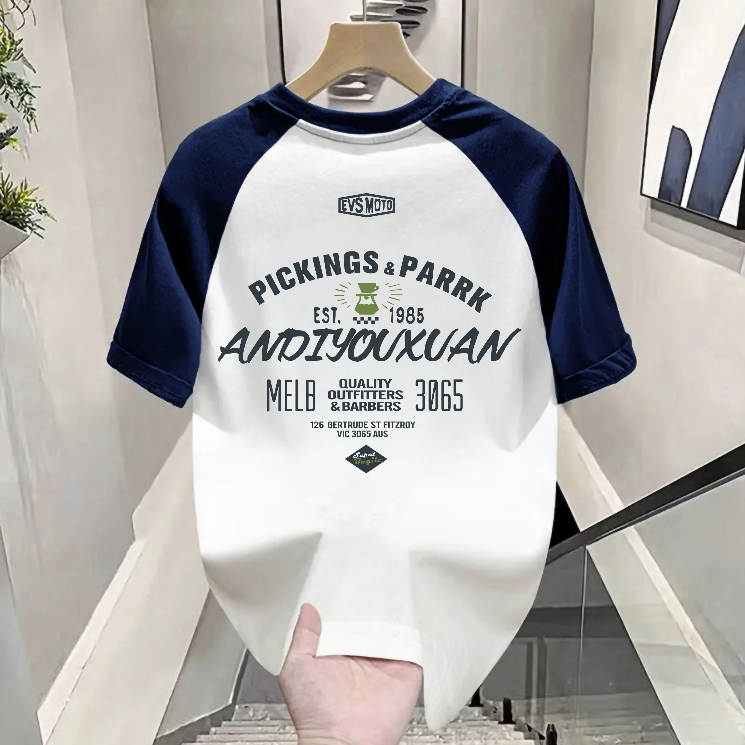 

Faionable Color Blo ort Sve T-irt ex Summer Casual Wear UPF30+ Youthful Sle round Ne Loose Fit