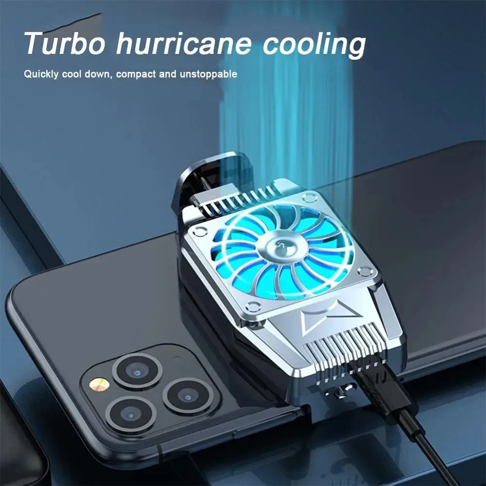 Universal Mini Mobile Phone Cooling Fan Radiator Turbo Hurricane Game Cooler Cell Phone Cool Heat Sink For IPhone/Samsung/Xiaomi image 2
