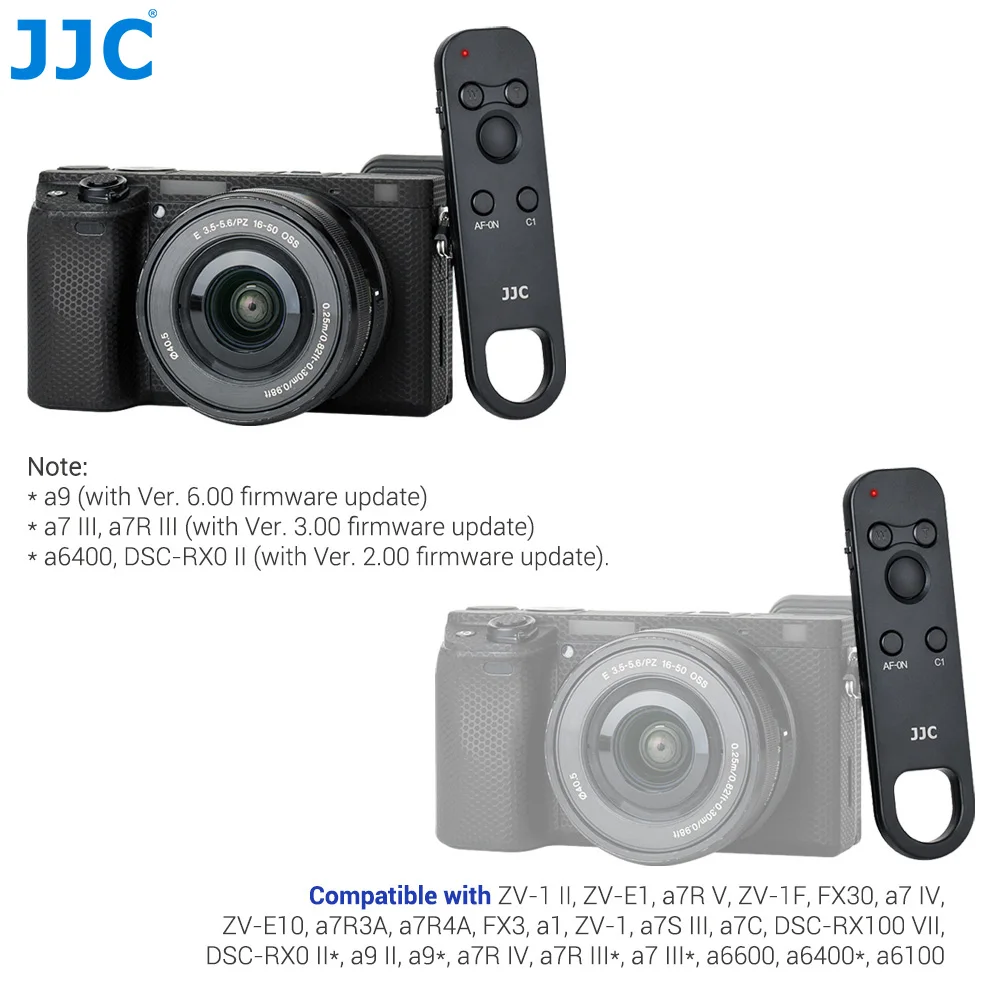 JJC RMT-P1BT Wireless Bluetooth Remote Control for Sony ZV-1/ZV-E10/FX3/A7S III/A7R IV/FX30/A7R4A/A7IV/A7R III/A9 II/A6600/A6400