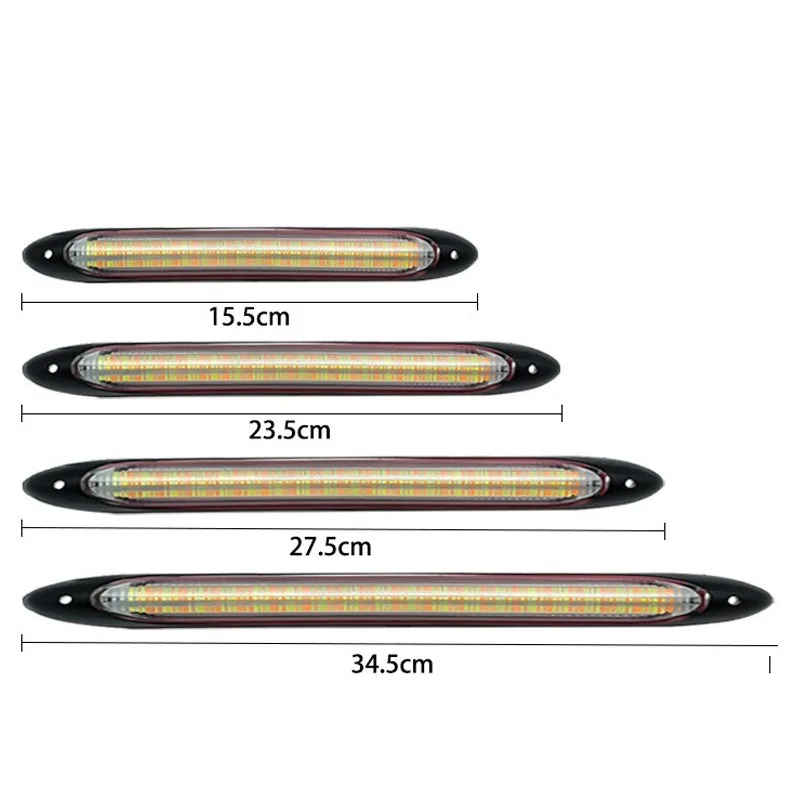 

1 Pair of Car Headlights Waterproof Sequence Flow Yellow Turn Signal White LED Daytime Running Lights New 2025