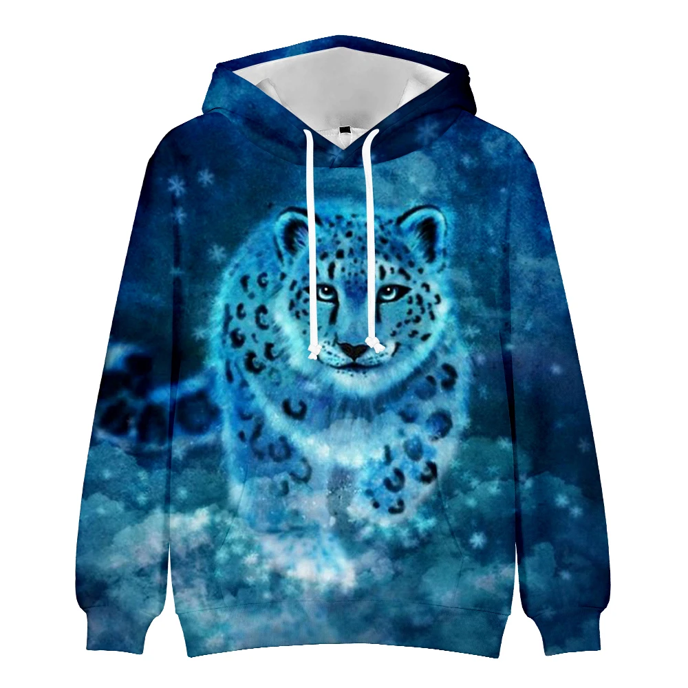 Sudadera con capucha de leopardo para hombre y mujer, ropa de calle con estampado 3D de Animal, de manga larga, informal, Harajuku