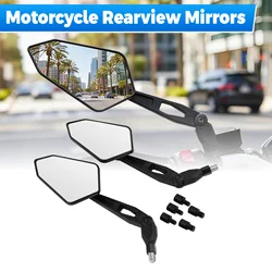 2Pcs Universial 8mm 10mm Motorcycle Rearview Mirror Scooter E-Bike Rear View Side Mirror Electromobile Back Side Folding Mirror