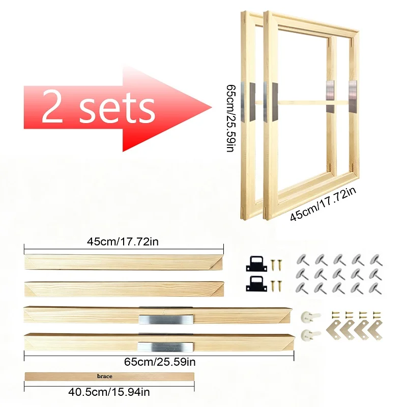 Multi-piece Set 45x65cm/17.72x25.59in Canvas Frame Wooden Frames Natural Wooden Canvas Diamond Painting Frames Canvas Wall Frame