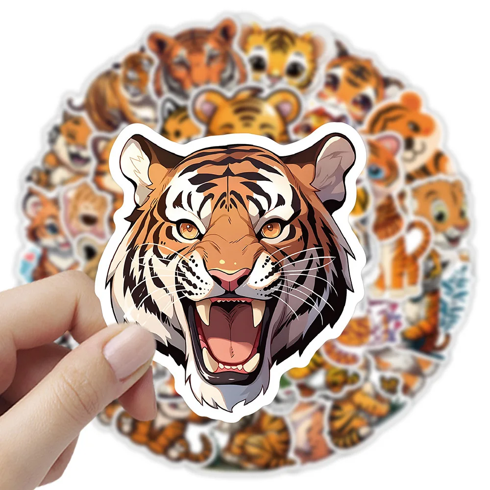 

10/54pcs Cute Tiger Cartoon Stickers Decoration Decals DIY Laptop Phone Skateboard Graffiti Waterproof Creative Sticker Kids Toy