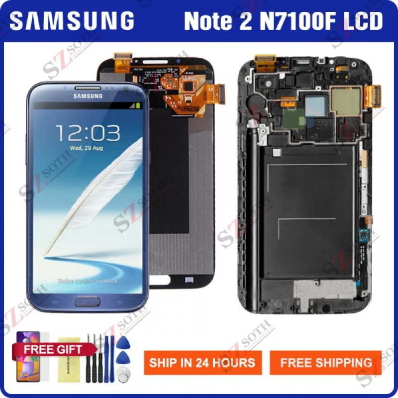 

Origianl Screen for SAMSUNG GALAXY Note 2 N7100 N7105 LCD Display Touch Screen Digitizer Assembly For Samsung Galaxy Note2