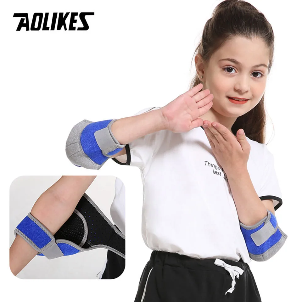 AOLIKES 1 Pair Children Eblow Support Kids Protection Anti-drop Sport Safety Pad Elbow Protector for Cycling Football