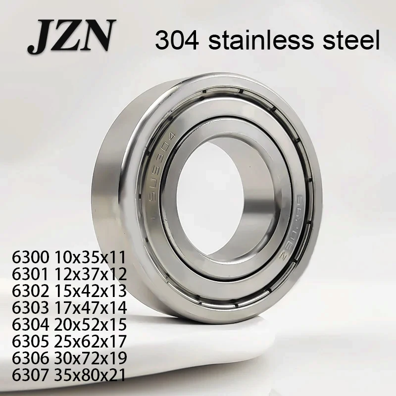 304 Stainless steel bearing 6300 6301 6302 6303 6304 6305 6306 6307 ZZ None magnetic