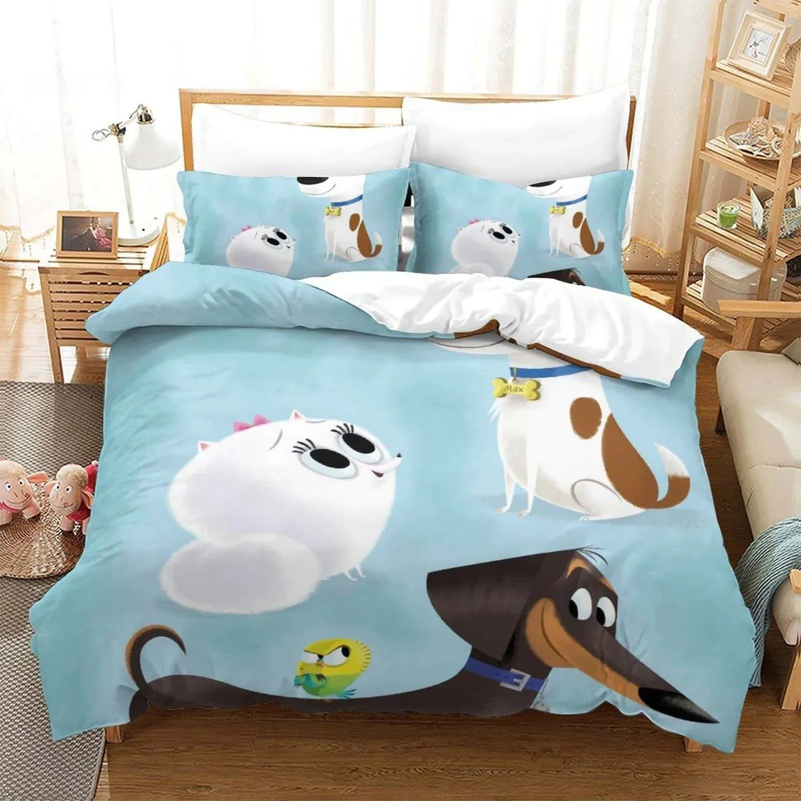 3D Print Cartoon The Secret Life of Pets Bedding Set Single Twin Full Queen King Size Bed Set Adult Kid Bedroom Duvet cover Sets