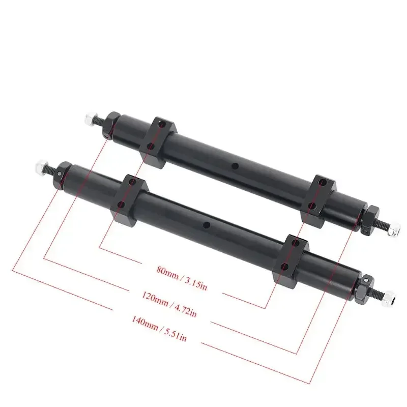 120mm140mm เพลาล้อหลังแบบไม่มีการขับเคลื่อนทำจากโลหะสำหรับรถบังคับวิทยุ1/14รถเทรลเลอร์รถบรรทุกดัดแปลงชิ้นส่วนอัปเกรดแบบ DIY